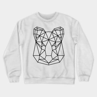 Black Geometric Quokka Line Art Crewneck Sweatshirt